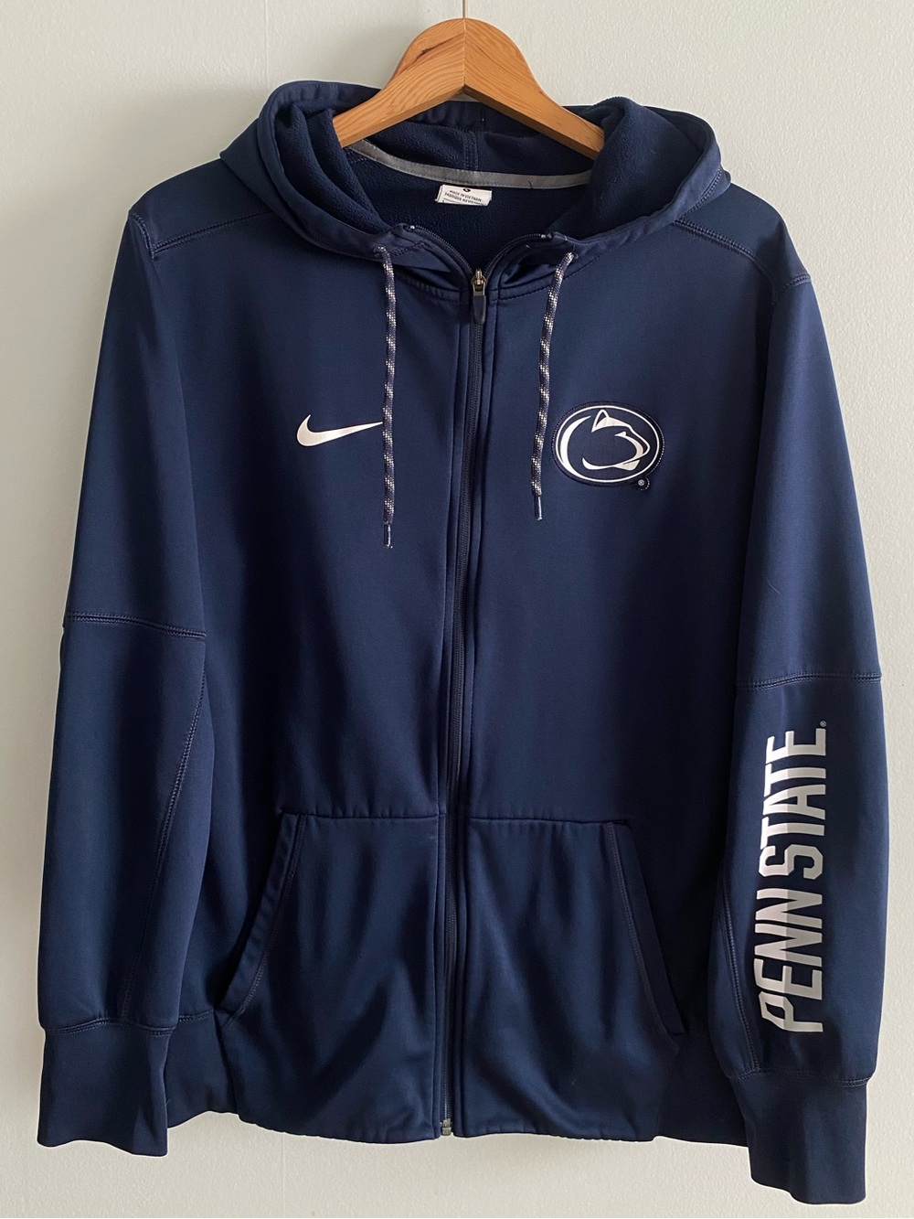 PENN STATE NIKE FULL ZIP HOODIE - LARGE